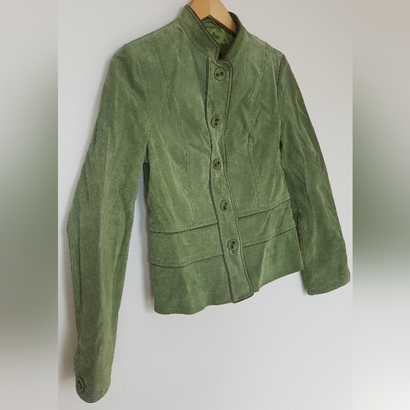 [LE CHÂTEAU] Green Suede Jacket - Picture 4 of 13